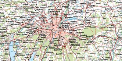 지도 뮌헨의 주변 도시