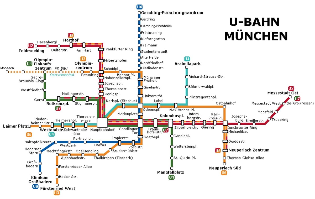 ubahn 지도 뮌헨