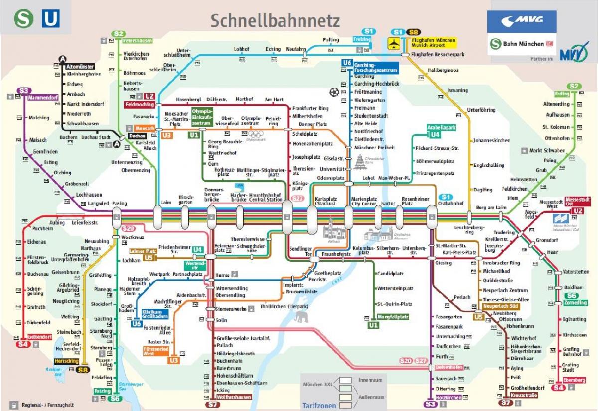 뮌헨 s1 기차 맵