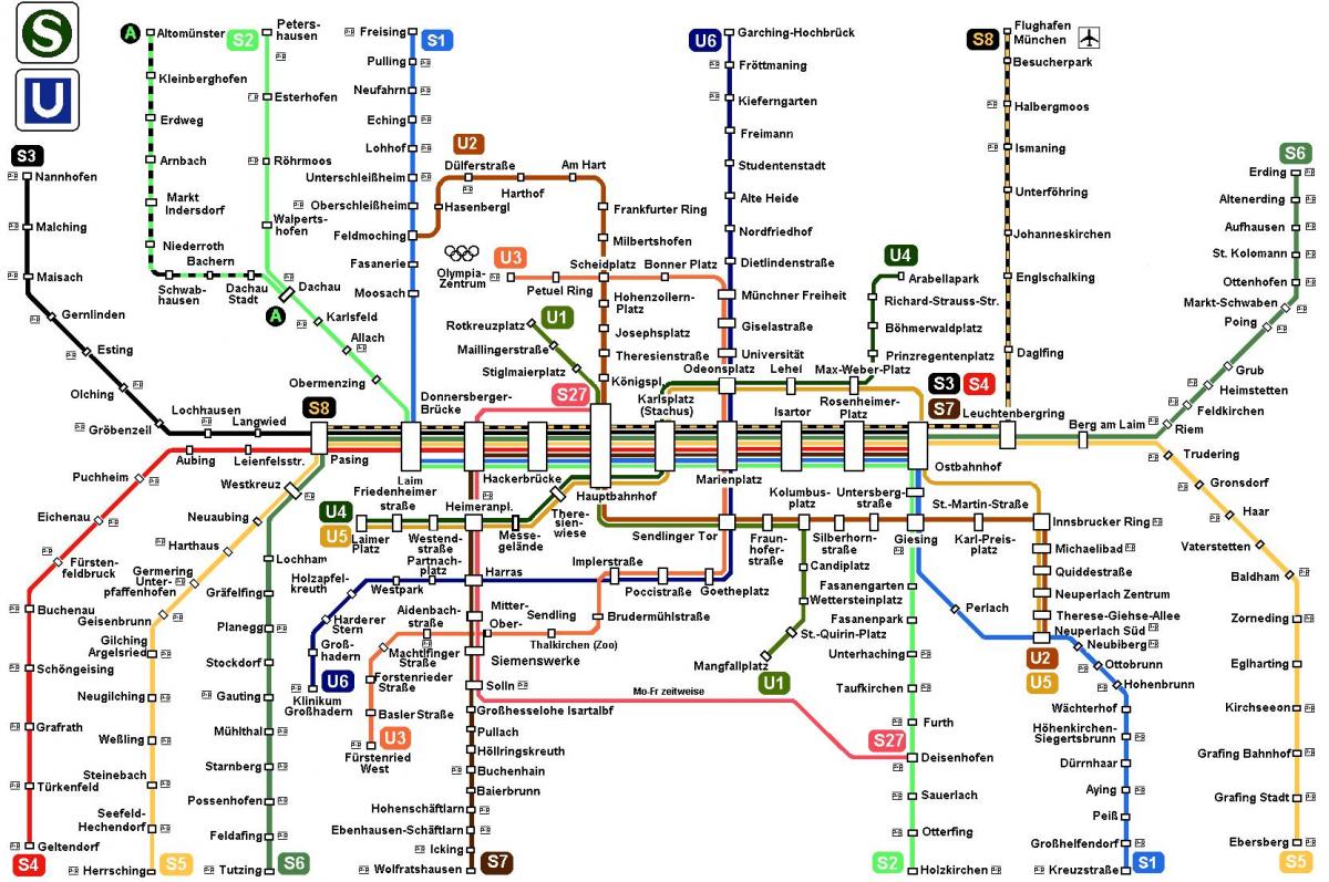뮌헨 s8 기차 맵