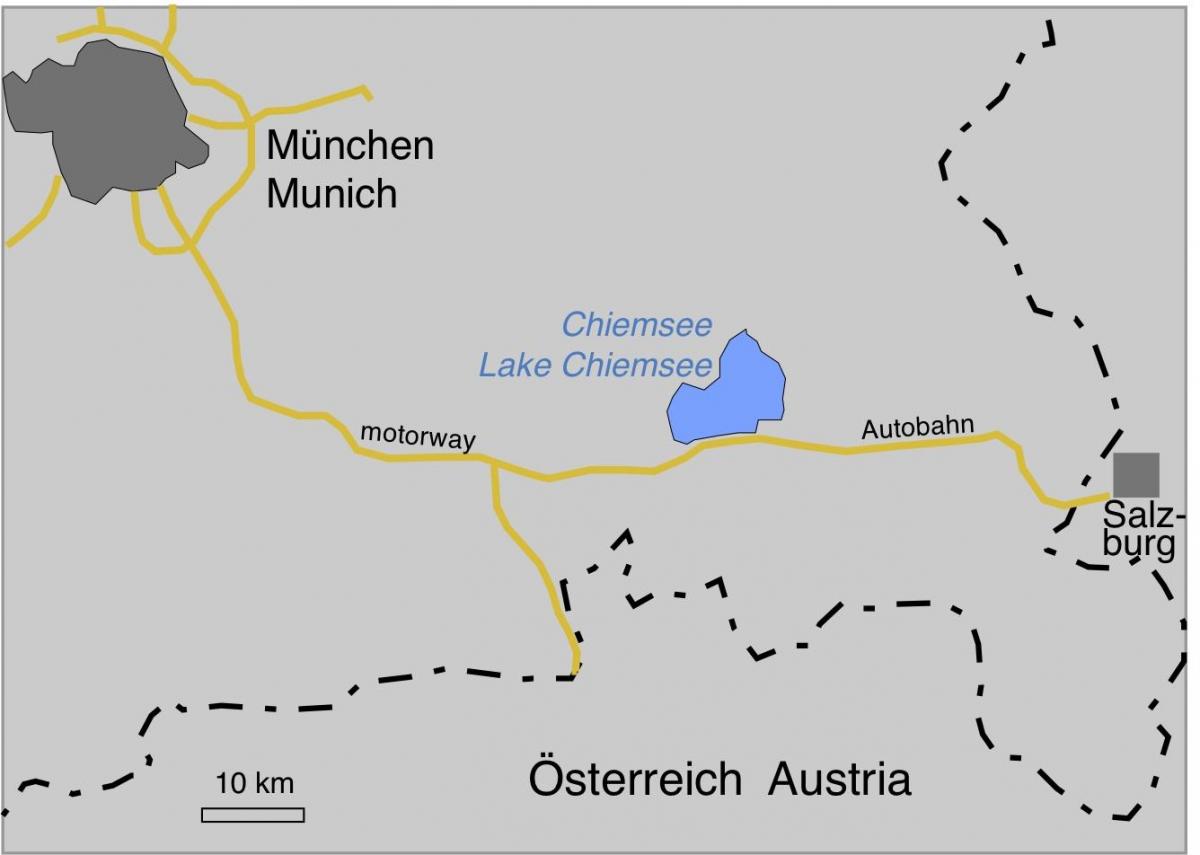 지도 ofmunich 호수 