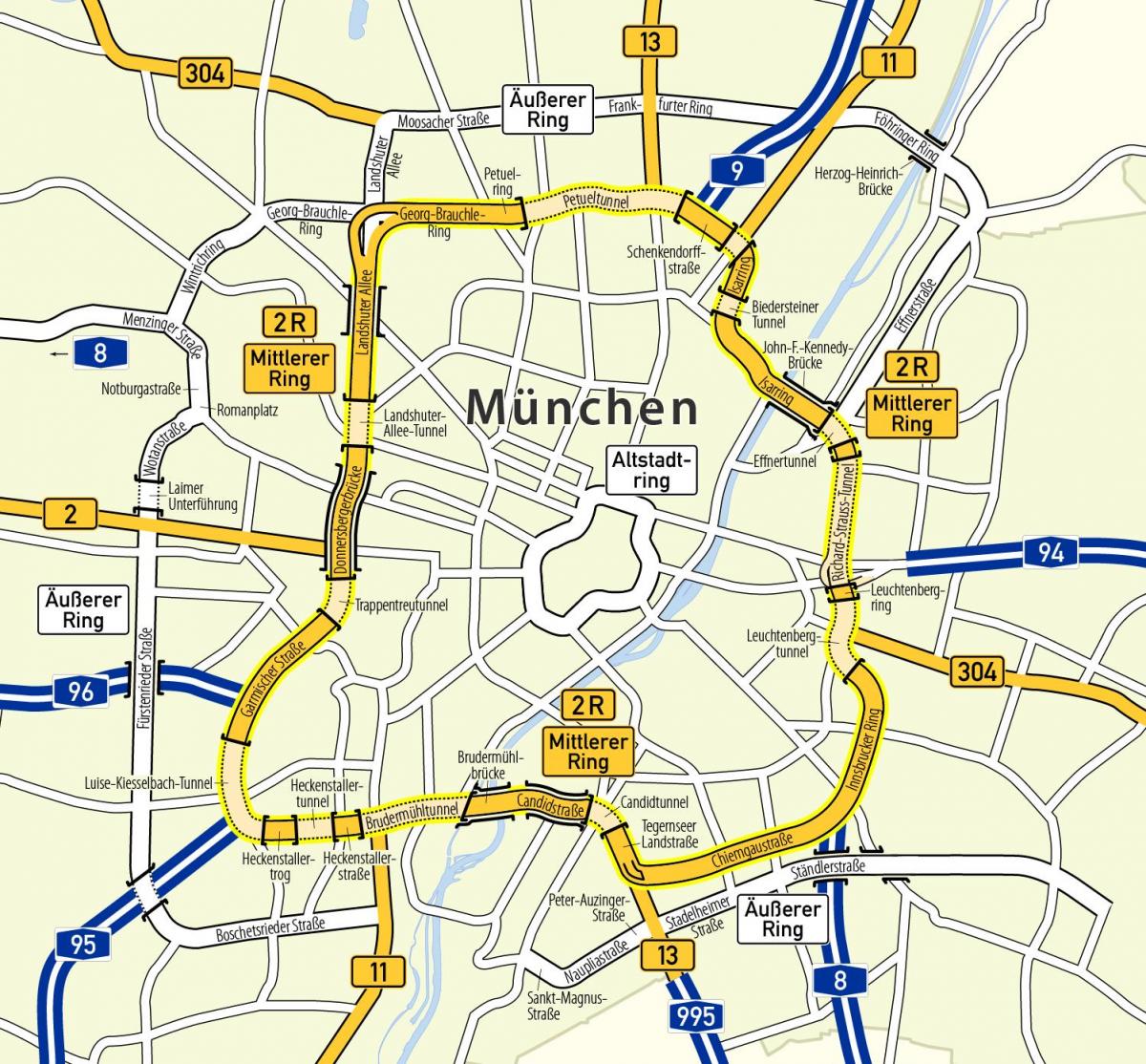 뮌헨의 링 지도