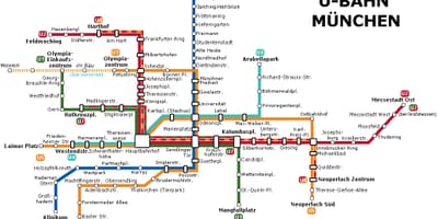 Ubahn 지도 뮌헨